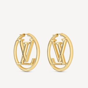 Louis Vuitton gold hoop earrings